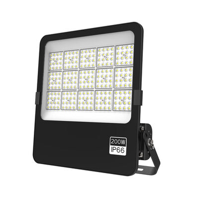 Focos LED de inundación de aluminio para exteriores de 200W con carcasa negra